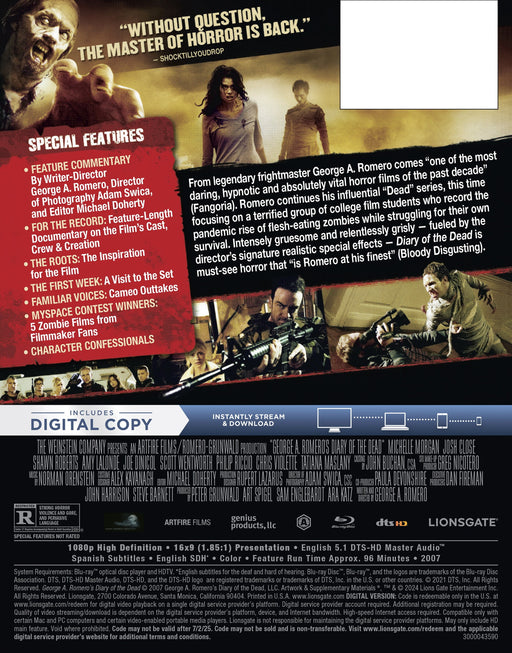 Diary of the Dead - Limited Edition Steelbook (Blu-ray + Digital) - for just $28.99! 