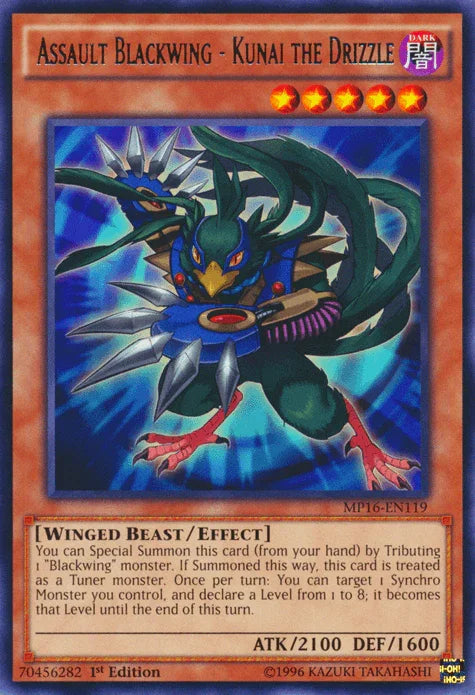 Assault Blackwing - Kunai the Drizzle [MP16-EN119] Rare - for just $1.40! 
