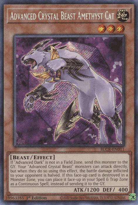 Advanced Crystal Beast Amethyst Cat [BLCR-EN011] Secret Rare - for just $0.15! 