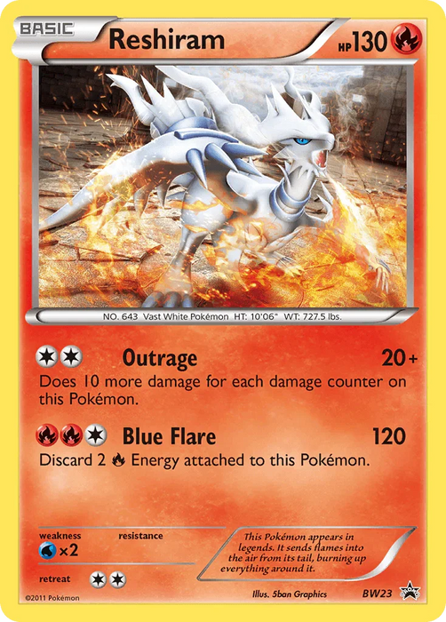 Reshiram (BW23) [Black & White: Black Star Promos] - for just $2.30! 