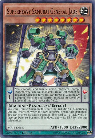 Superheavy Samurai General Jade [MP16-EN181] Common - for just $0.10! 