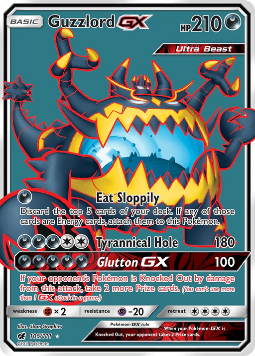 Guzzlord GX (105/111) [Sun & Moon: Crimson Invasion] - for just $3! 