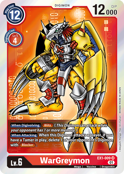 WarGreymon [EX1-009] [Classic Collection] - Just $0.09! Shop now at Retro Gaming of Denver