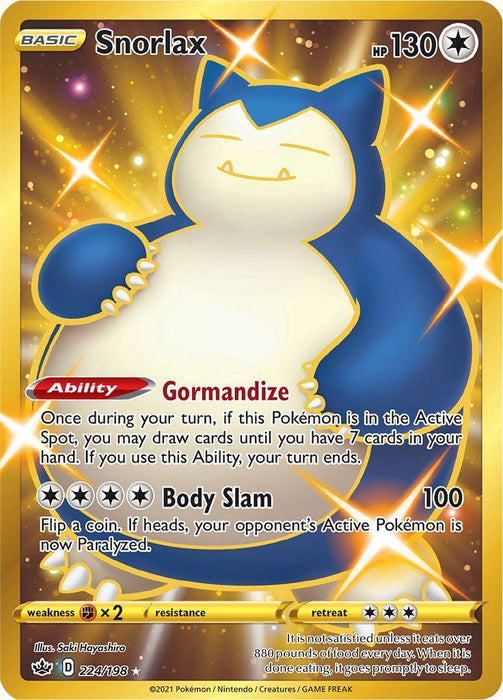 Snorlax (224/198) [Sword & Shield: Chilling Reign] - for just $53.65! 