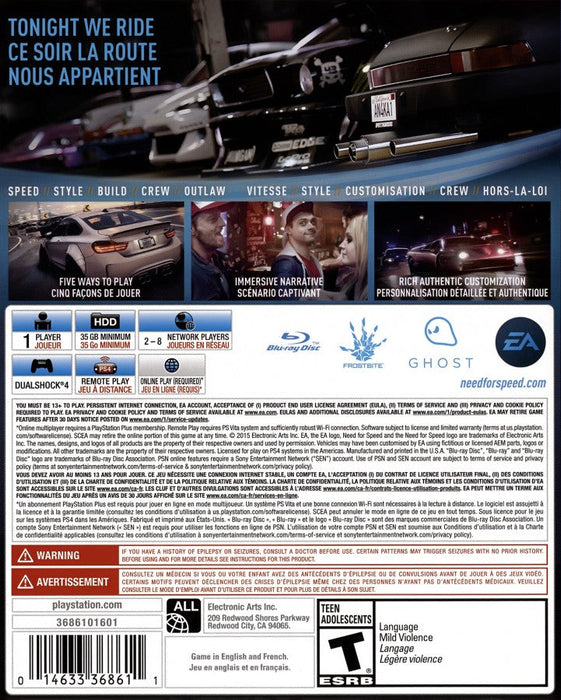 Need for Speed – PlayStation 4 (PS4) - for just $0! 