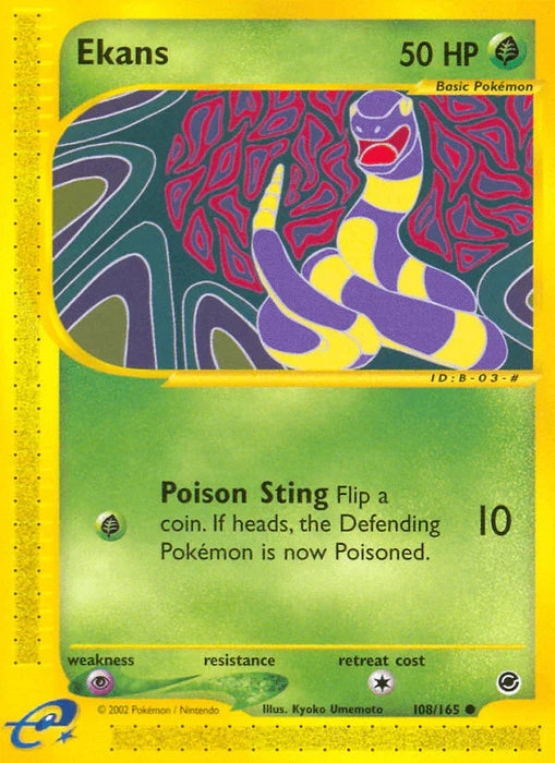 Ekans (108/165) [Expedition: Base Set] - for just $1.35! 