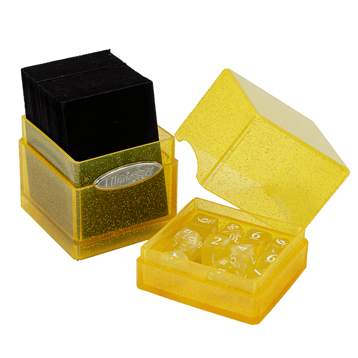 Ultra PRO: Satin Tower - Glitter Yellow - for just $0! 