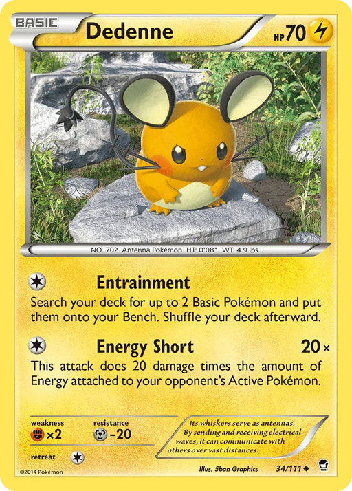 Dedenne (34/111) [XY: Furious Fists] - for just $0.20! 