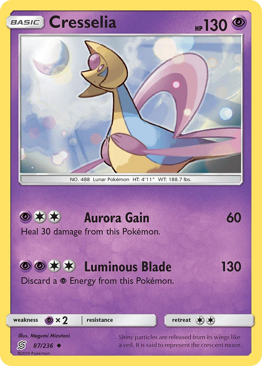 Cresselia (87/236) [Sun & Moon: Unified Minds] - for just $0.15! 