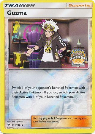 Guzma (115/147) (League Promo) [Sun & Moon: Burning Shadows] - for just $4.40! 