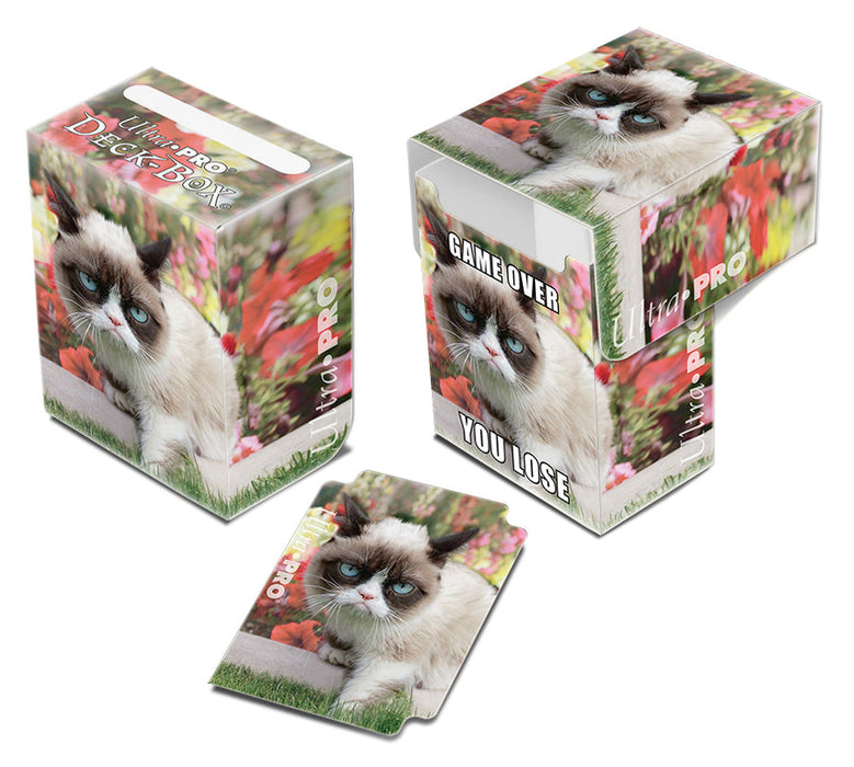 Ultra PRO: Deck Box - Full-View (Grumpy Cat - Flowers) - for just $0! 