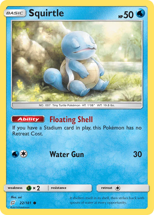 Squirtle (22/181) [Sun & Moon: Team Up] - for just $0.95! 