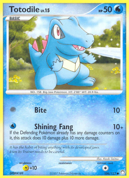 Totodile (106/123) [Diamond & Pearl: Mysterious Treasures] - for just $0.30! 