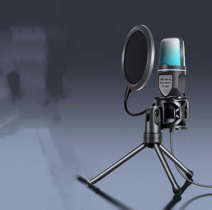 Clear Full RGB Capacitor Esports Gaming Desktop Microphone Computer Microphone - for just $58.58! 