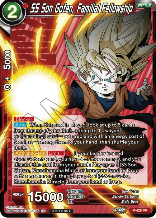 SS Son Goten, Familial Fellowship (P-428) [Promotion Cards] - for just $0.40! 