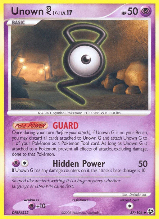 Unown G (57/106) [Diamond & Pearl: Great Encounters] - for just $2.50! 
