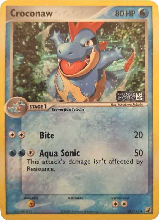 Croconaw (38/115) (Stamped) [EX: Unseen Forces] - for just $25.50! 