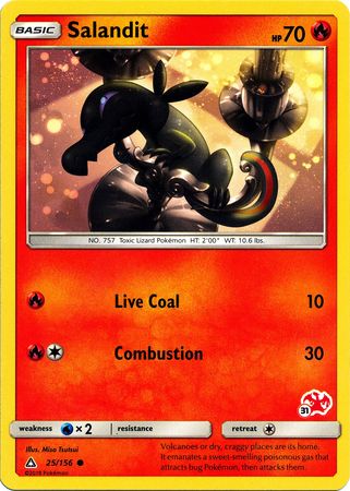 Salandit (25/156) (Charizard Stamp #31) [Battle Academy 2020] - Just $0.10! Shop now at Retro Gaming of Denver