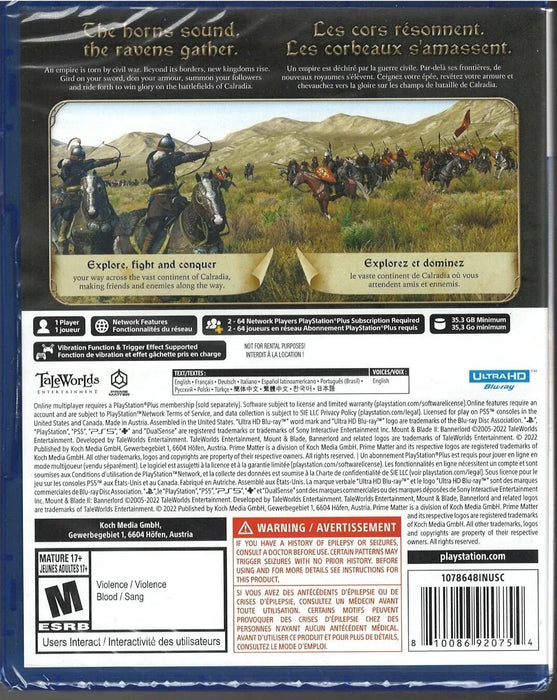 Mount & Blade II: Bannerlord – PlayStation 5 (PS5) - for just $0! 