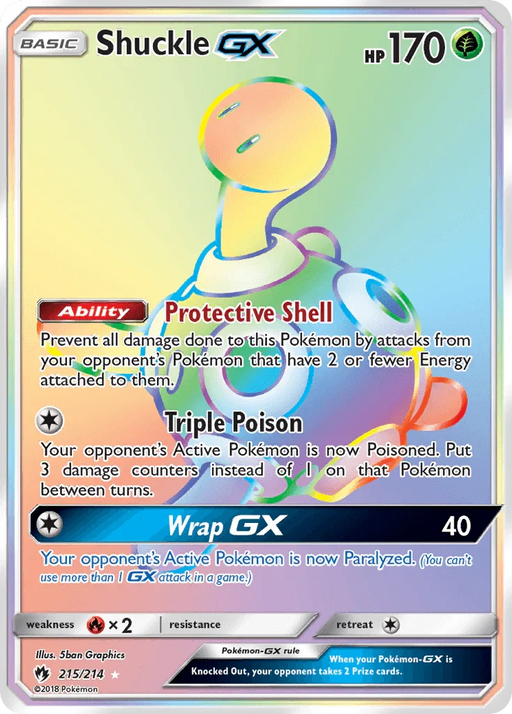 Shuckle GX (215/214) [Sun & Moon: Lost Thunder] - for just $41.65! 