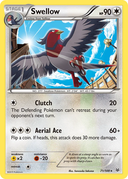 Swellow (71/108) [XY: Roaring Skies] - for just $0.15! 