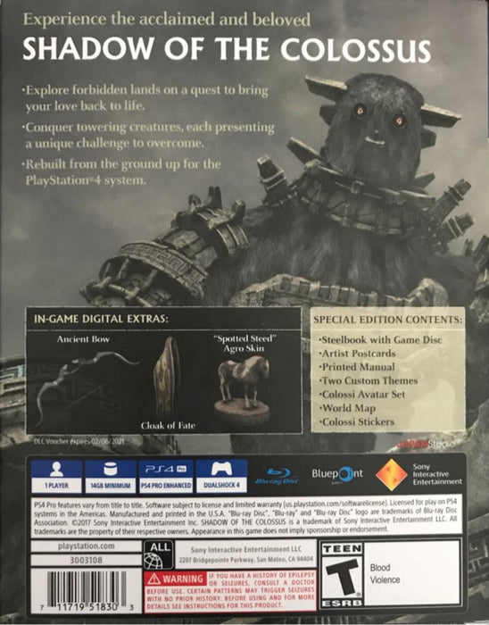 Shadow of the Colossus – PlayStation 4 (PS4) - for just $21.99! 