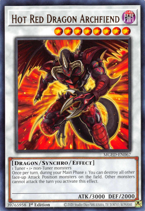 Hot Red Dragon Archfiend [MGED-EN067] Rare - for just $0.15! 