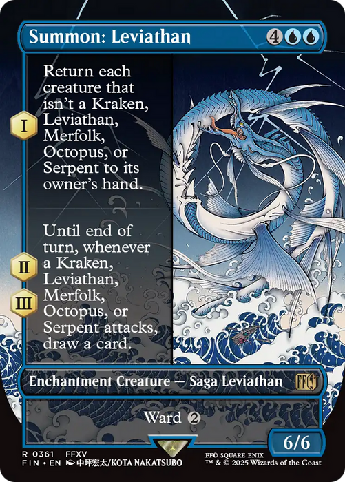 Summon: Leviathan (FIN-361) - FINAL FANTASY: (enchantment) (Borderless) Foil - for just $1.82! 
