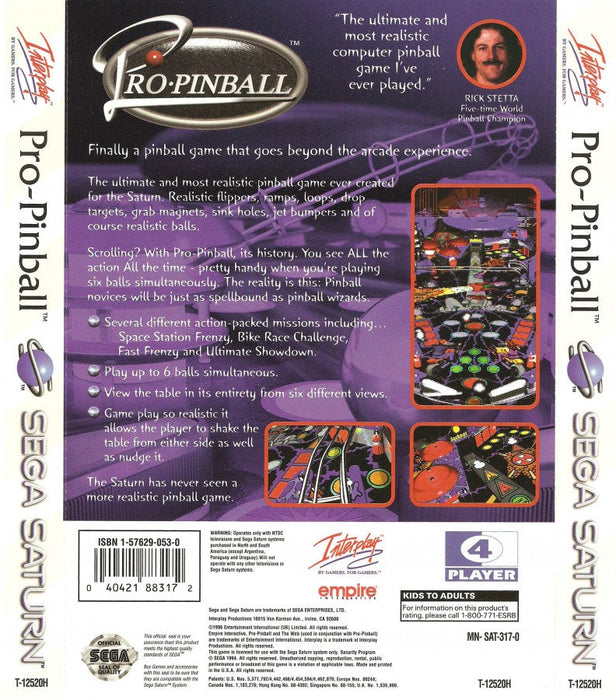 Pro Pinball – Sega Saturn (SS) - for just $13.99! 