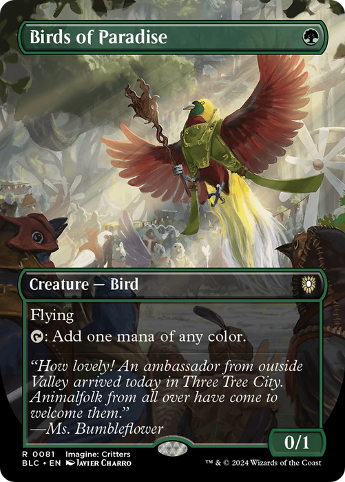 Birds of Paradise (BLC-081) - Bloomburrow Commander (Borderless) - for just $4.94! 