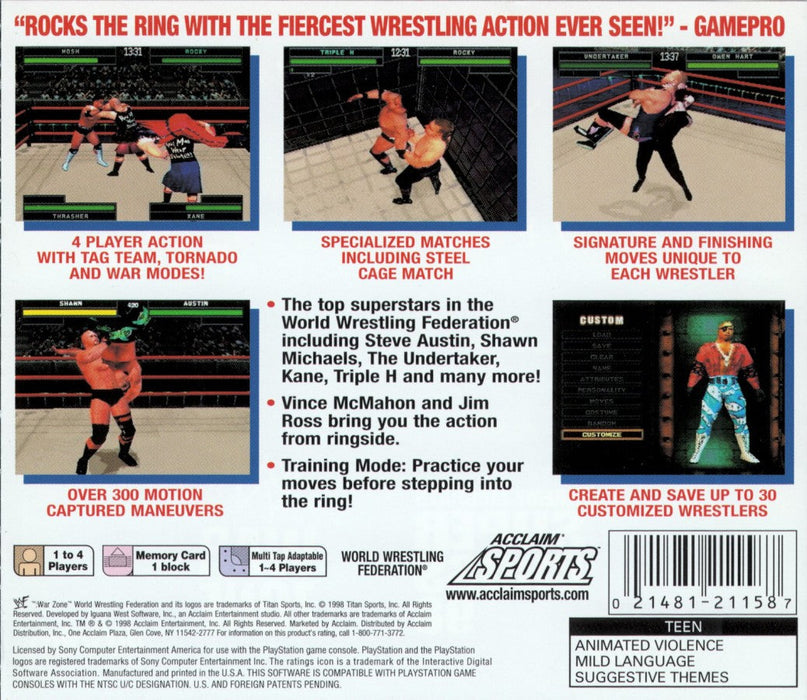 WWF War Zone [Greatest Hits] – PlayStation 1 (PS1) - for just $0! 