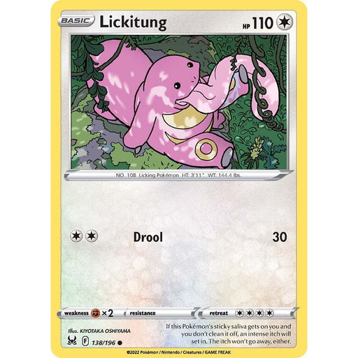 Lickitung (138/196) [Sword & Shield: Lost Origin] - Just $0.10! Shop now at Retro Gaming of Denver