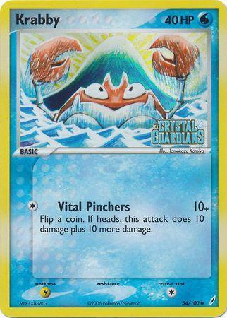 Krabby (54/100) (Stamped) [EX: Crystal Guardians] - for just $4.70! 