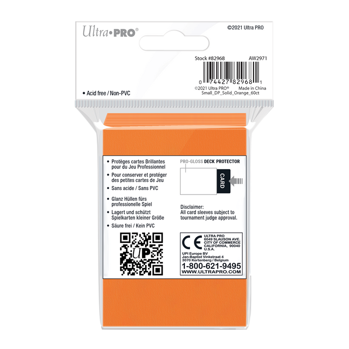 Ultra PRO: Small 60ct Sleeves - PRO-Gloss (Orange) - Just $0! Shop now at Retro Gaming of Denver