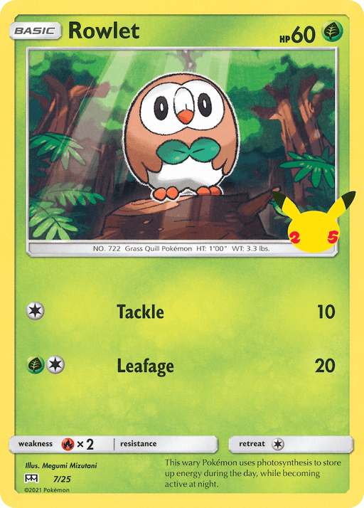 Rowlet (7/25) [McDonald's 25th Anniversary] - for just $0.15! 