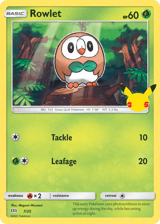 Rowlet (7/25) [McDonald's 25th Anniversary] - for just $0.20! 
