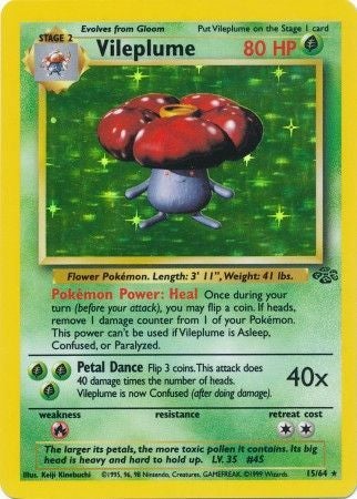 Vileplume (15/64) [Jungle] (No Set Symbol Misprint) - Just $12! Shop now at Retro Gaming of Denver