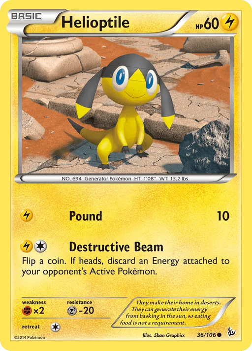 Helioptile (36/106) [XY: Flashfire] - for just $0.10! 