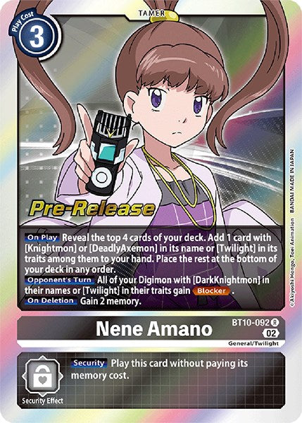 Nene Amano [BT10-092] [Xros Encounter Pre-Release Cards] - Just $0.10! Shop now at Retro Gaming of Denver