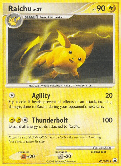 Raichu (45/100) [Diamond & Pearl: Majestic Dawn] - for just $0.75! 