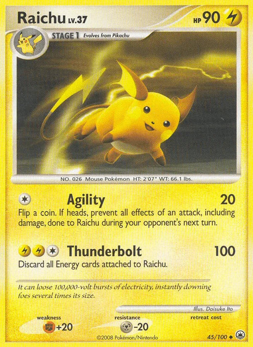 Raichu (45/100) [Diamond & Pearl: Majestic Dawn] - for just $1.05! 