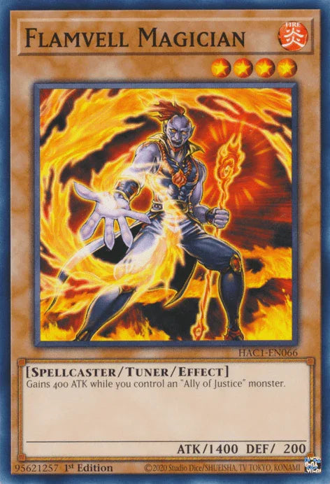 Flamvell Magician [HAC1-EN066] Common - for just $0.10! 