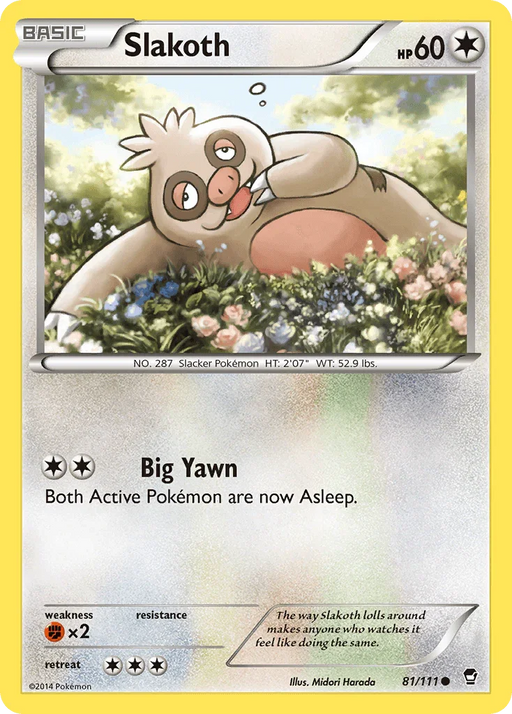 Slakoth (81/111) [XY: Furious Fists] - for just $0.15! 