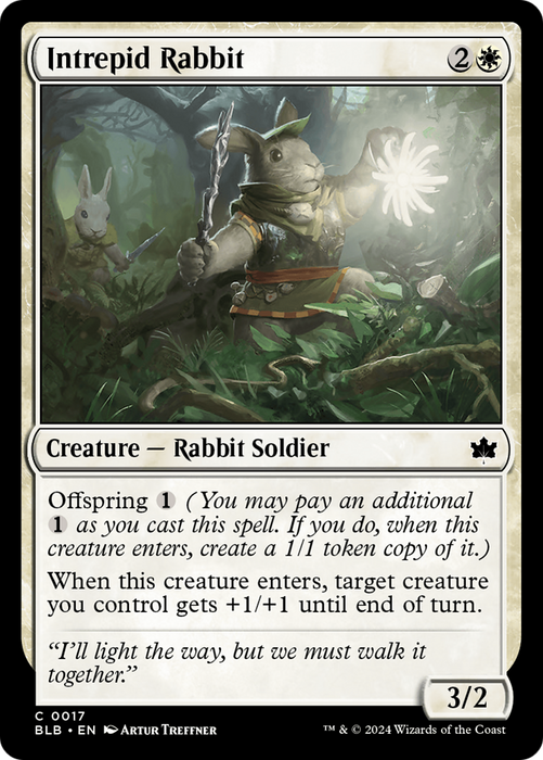 Intrepid Rabbit (BLB-017) - Bloomburrow - for just $0.02! 