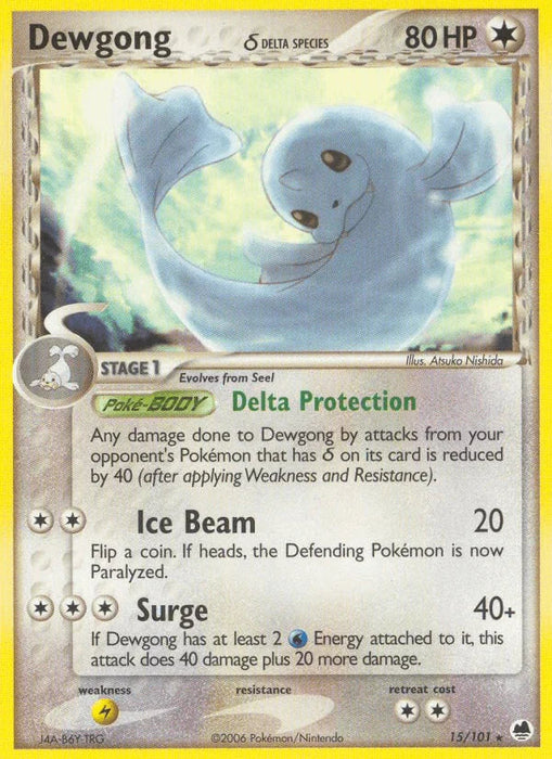 Dewgong (15/101) (Delta Species) [EX: Dragon Frontiers] - for just $1.20! 
