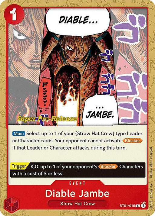 Diable Jambe [Super Pre-Release Starter Deck: Straw Hat Crew] - for just $2.40! 