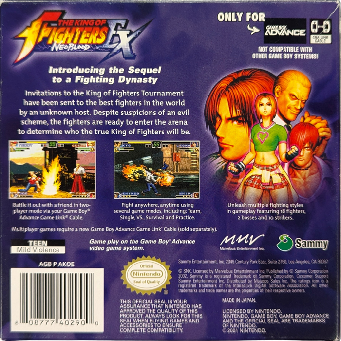 King of Fighters EX: Neo Blood [CIB] – Game Boy Advance (GBA) - for just $77.99! 