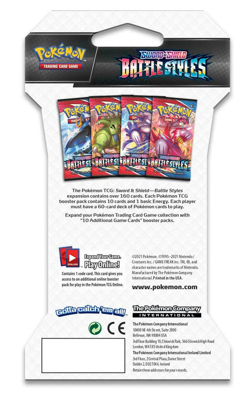 Sword & Shield: Battle Styles - Sleeved Booster Pack (Single Strike Urshifu V) - for just $15! 