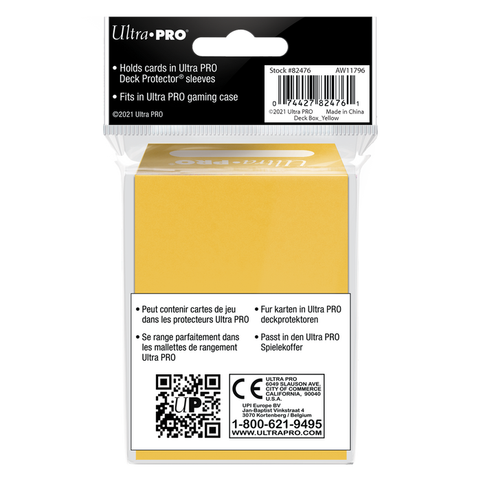 Ultra PRO: Deck Box - Solid Color (Yellow) - for just $0! 