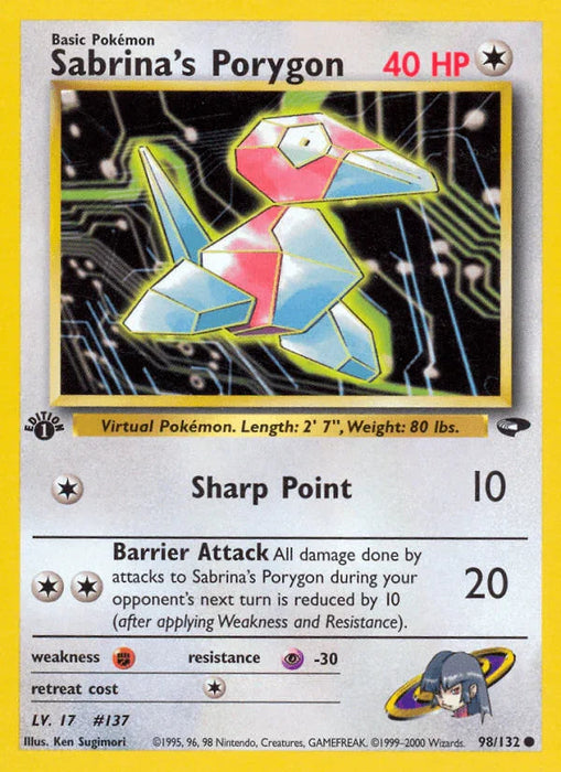Sabrina's Porygon (98/132) [Gym Challenge 1st Edition] - for just $0.70! 